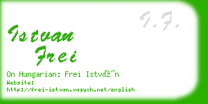 istvan frei business card